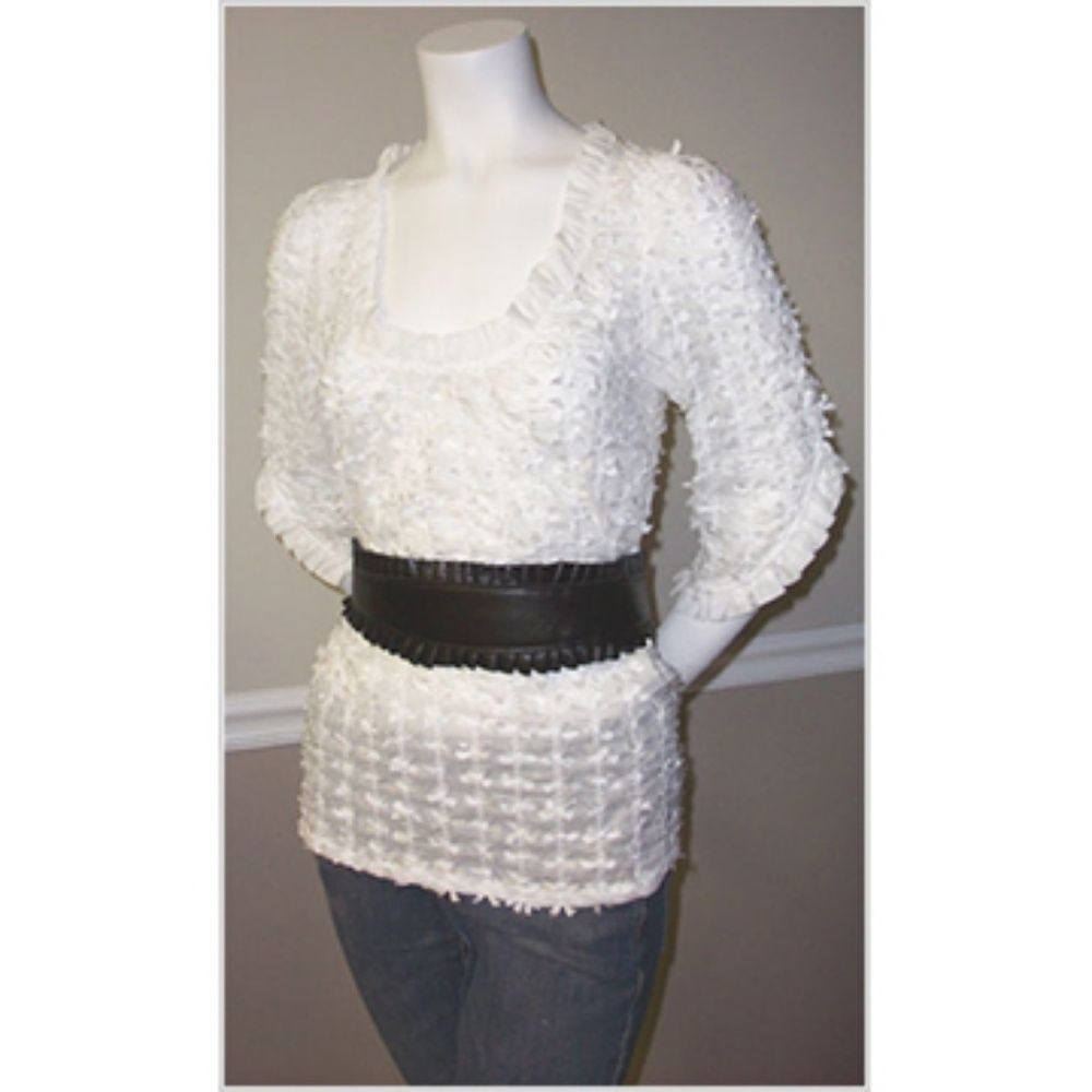 Rebecca Taylor Voile Top with Bows - Picture 1 of 5